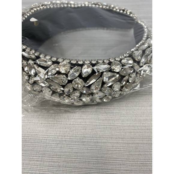 Rhinestone‎ Beaded Felt Padded Headband–Wide Sparkly Hair Accessory for Women - Picture 2 of 4